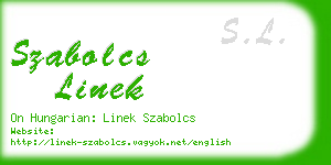 szabolcs linek business card